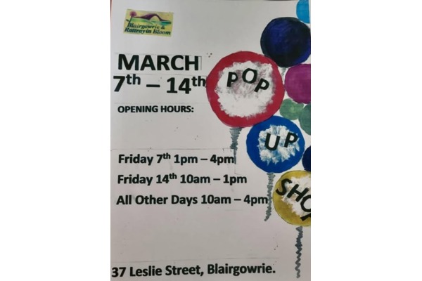 Pop Up Shop - Blairgowrie and Rattray in Bloom